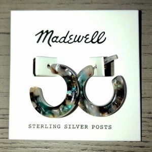 New Multicolor Tortoise MADEWELL Hoop Earrings
